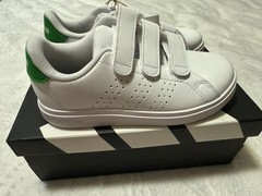 Adidas Advantage Base 2.0 CF C White Green Kids Sneakers Shoes IE9019 Size 1