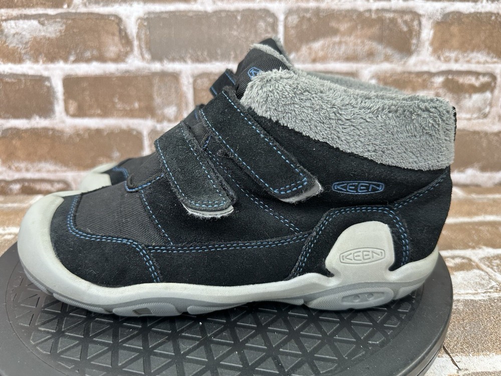 Keen Knotch Hook & Loop Chukka Boots Black Kids Boys Youth Size 4