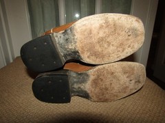 Mexico Brown Square Toe Studded Inlay Western Boots Kids size 11 Mex 18