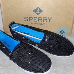 New Sperry Top-Sider YG5622 A Sparkle Youth Girls Navy 3.5 m USA 35.5 eur Black