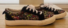 Official Nintendo Ground Up Super Mario Bros Shoes Youth Sz 3 Canvas Colorful
