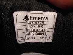 2010 EMERICA THE HEX SALES SAMPLE MAROON RED DARK BROWN CREAM OFF WHITE DUNK 9