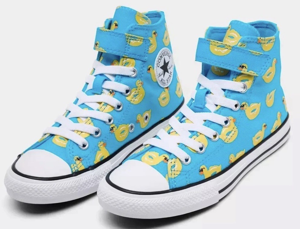 Converse Chuck Taylor All Star Pool Party Easy-On Sneakers Kids Size 2Y – NEW