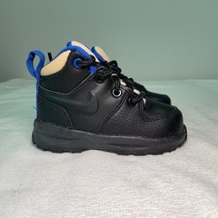 Nike Manoa LTR Boots Black Sesame Game Royal Kids Toddler BQ5374-003 NEW Size 5c