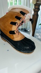 Comfortable Kids Fall Winter Cat & Jack Brown Boots 4Y Faux Fur Good Condition