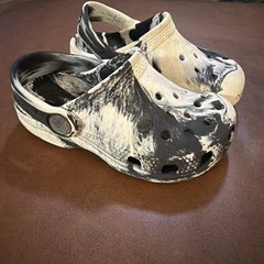 Black And White Tie Dye Crocs 8 Childs