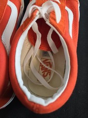 Orange White Vans Old Skool Trainer Kids 6, Can Fit Adult Womens US 7 Very Clean