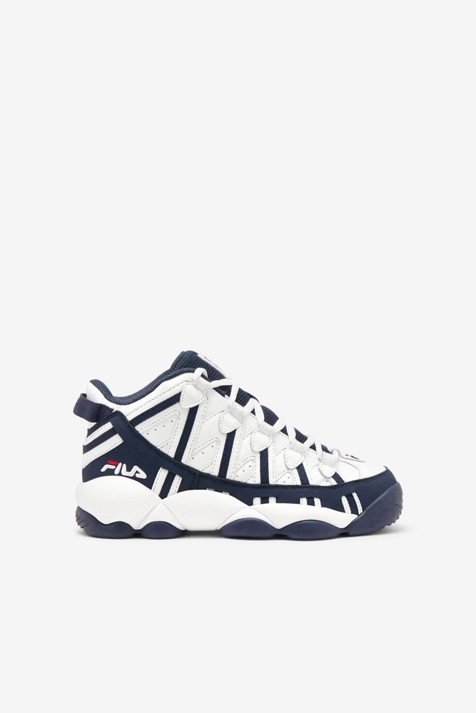 FILA Unisex Kids‘ Stackhouse Spaghetti Basketball Shoes White/Fila Navy/Fila Red