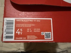 Nike Blazer Mid ’77 White Blue Orange DA4086-117 Youth Size 7 Women’s Size 8.5