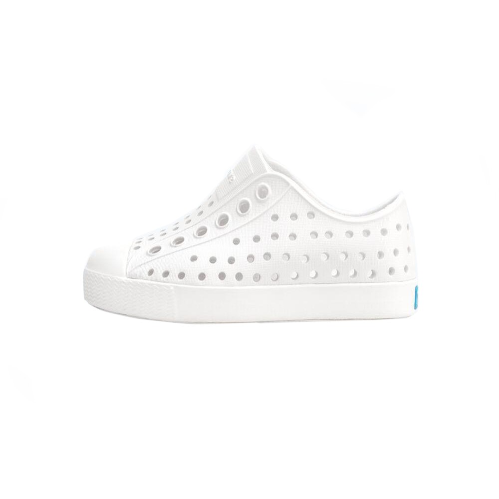 Native Jefferson Child Waterproof Slip-On Sneakers – Shell White, Size Options