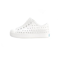 Native Jefferson Child Waterproof Slip-On Sneakers – Shell White, Size Options