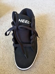 Heelys Propel 2.0 Wheeled Sneakers with Wheels Black/White Lace-Up Mens US 7