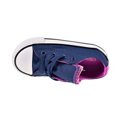 Converse Chuck Taylor All Star Double Tongue OX Toddler Shoes Navy 760001F