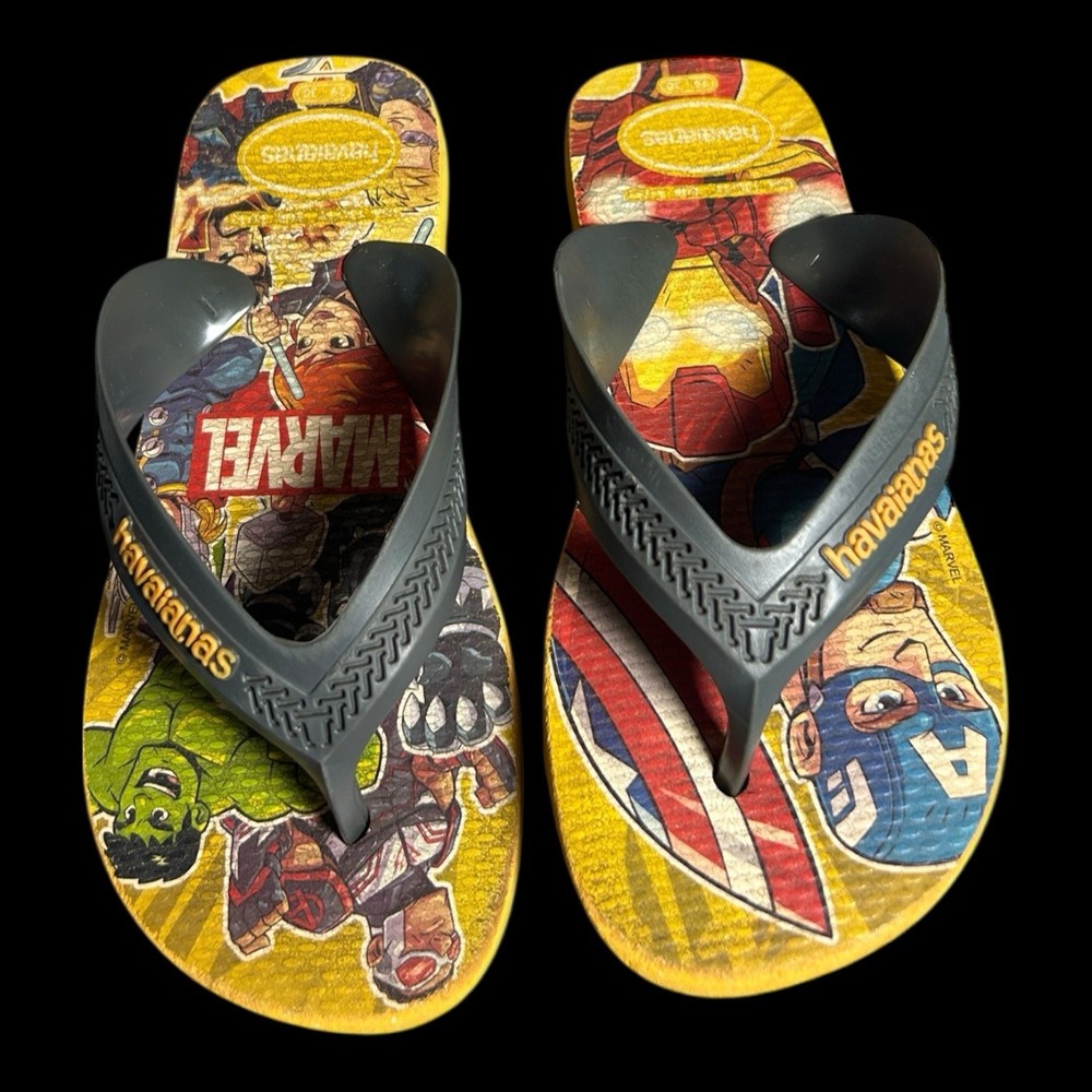 Havaianas Size 13 MARVEL Kid’s Flip Flops Sandals Multi Color Rubber Size 29/0