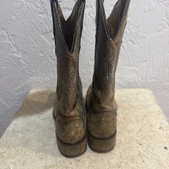 CORRAL Distressed Leather Square Toe Cross Wing Cowboy Boots Sz 2 T Style A1032