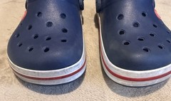 Crocs Bayaband Clogs Unisex Navy Red White J2 – Pre-Owned