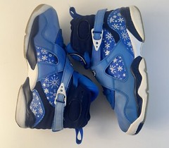 Air Jordan 8 Retro Snow Blizzard Cobalt Blaze Blue Void White Sz 4Y