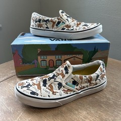 Vans x The Simpsons Family Pets Classic Slip-On Shoes Juniors 7 All Over Print
