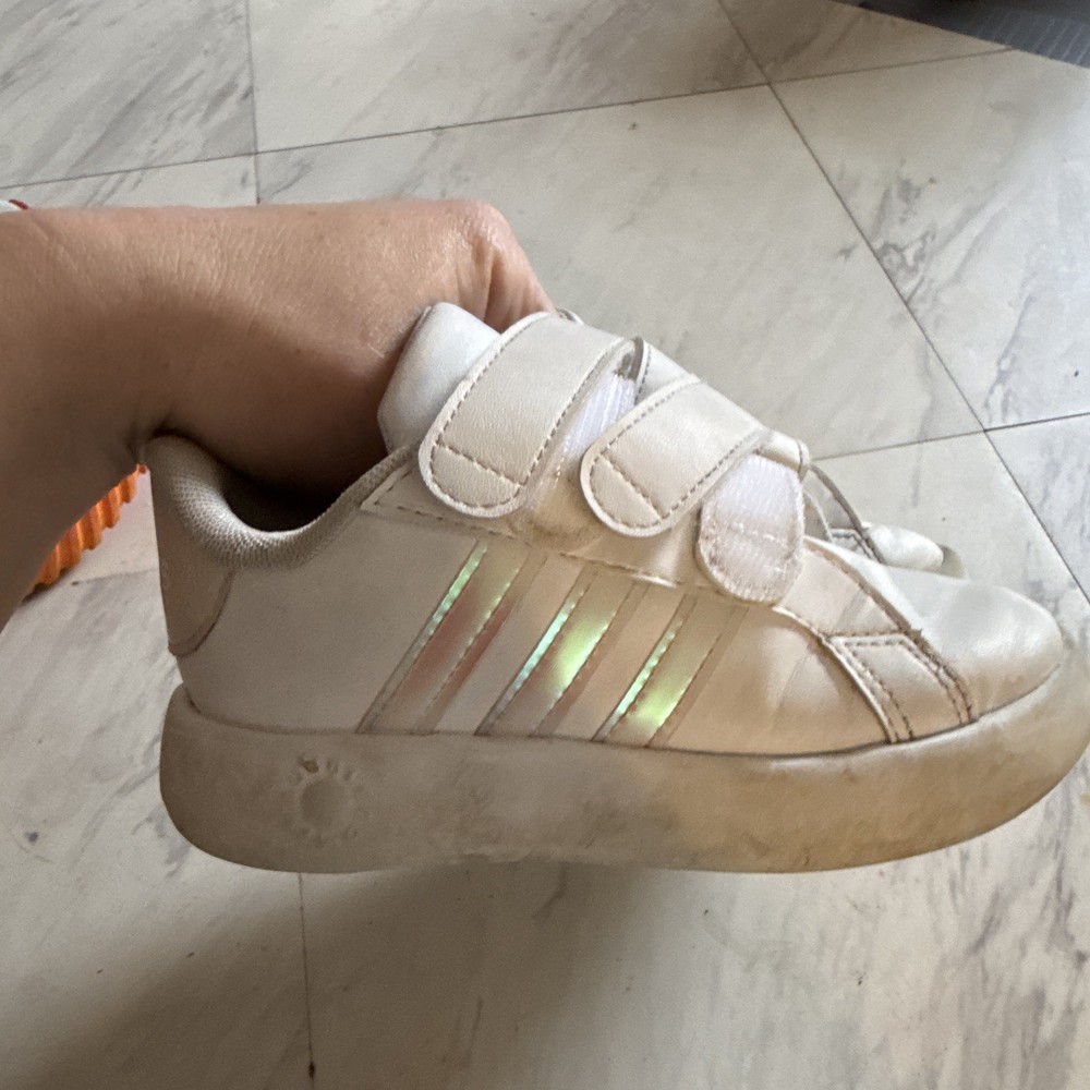 White Adidas Kids Size 10