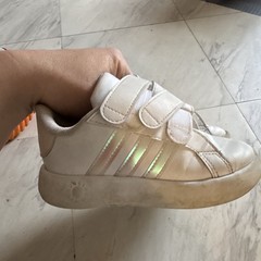 White Adidas Kids Size 10