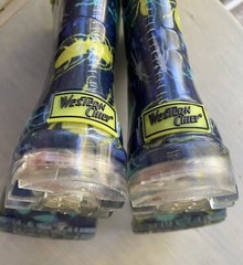 Western Chief Youth Bug Splatter Light Up Rain Boot Super Cute Fun Outdoor Sz 11
