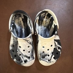 Black And White Tie Dye Crocs 8 Childs