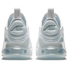 Nike Air Max 270 White Metallic Silver 943345-103 Size 4Y-7Y Boys Kids Women New