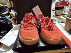 adidas Barreda Decode J Red Pink Suede Low Top Sneakers Kids US 3.5 JR0759