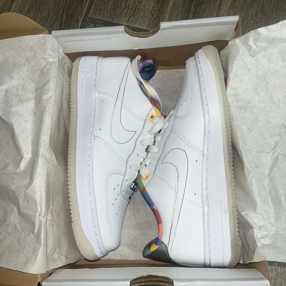 Nike Air Force 1 Low White LV8 G/s Brand New With Box Size 4.5y Eur 36.5