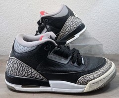 Nike Air Jordan 3 Retro OG Black Cement 2017 GS 7Y 854261-001 Nike Air Heel Tab