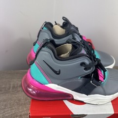 Nike Air Force 270 GS SOUTH BEACH Sneakers Size 6.5Y Pink Teal Gray Big Kids