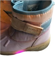 Carter’s Pink/Blue Ankle Snow Boots Hook & Loop Strap Logo Kids US 7