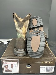 Kid’s Rocky Cowboy Boots Original Ride Flx Size 11M NWB (dk034)