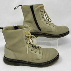 Dr. Martens Boots Women’s 6 Men’s 5 Tan Combs Y Combat Side Zip Canvas Utility