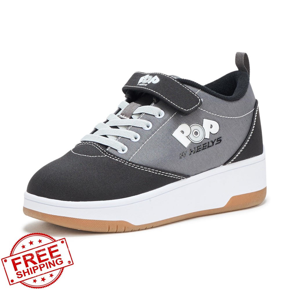HEELYS Pop Pro Black/Castlerock 12 Little Kid
