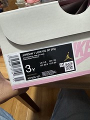 Jordan 1 Low OG Travis Scott Kids 3Y ps tropical pink shy pink brand new
