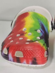 Crocs Kids Classic Tie Dye Clog Rainbow Colorful Shoes Size 2/3 C Unisex Toddler