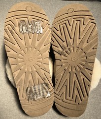 UGG FUNKETTE SLIPPERS CHESTNUT SLINGBACK STRAP KIDS SZ 6