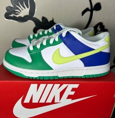 Size 5Y Big Kid’s Nike Dunk Low White/Lt Lemon Twist (FN6973 100)
