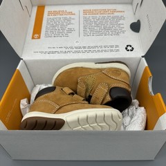 Timberland Toddle Tracks Hook Loop Wheat Nubuck Leather Boots Toddler Size 5 New