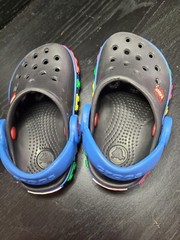 Crocs Classic Legos Black Slip On Clogs Baby Toddler Size C 4/5