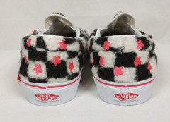 VANS Classic Slip On Sherpa Floral Checkerboard Shoes Junior Size 6.5 NWOB