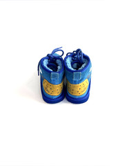 UGG X Cookie Monster Neumel II Blue Suede Chukka Boots Kids Size 3 Youth
