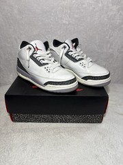 Air Jordan 3 Retro GS Summit White Fire Red Sneakers 6Y DM0967-106