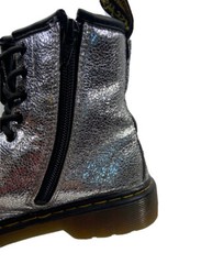 Dr Marten’s Pascal 1460 J Combat Boots Sz 3 Kids In Metallic Croc Print AW004