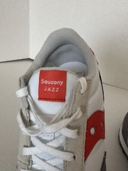 Saucony Original Jazz Kids Retro Sneakers Size 2M Lace Up Red Gray Athletic