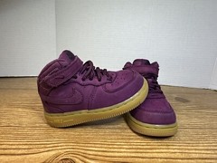 Nike Air Force 1 AHO756-600 Unisex Night Maroon Suede Sneakers Size 7C