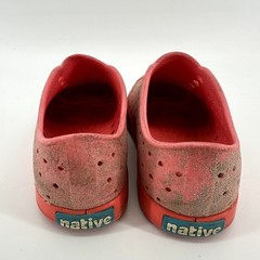 Native Jefferson Bling Glitter Slip-On Sneaker Lightweight EVA Pink Kids 12