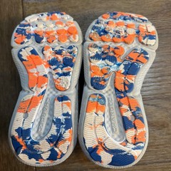 Under Armour Kids Charged Assert 10 Blue Orange Running Shoes 3026182-401 3.5Y