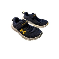 Under Armour Assert 9 AC Navy Yellow Kids Running Shoes 3026183-410 Size 13K